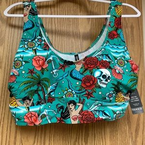Torrid sports bra style swim top